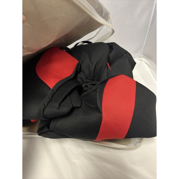 Seat Cover Complete Set for Car Truck SUV Van -Flat Poly Cloth Fabric- 2 PC Red - Picture 6 of 7